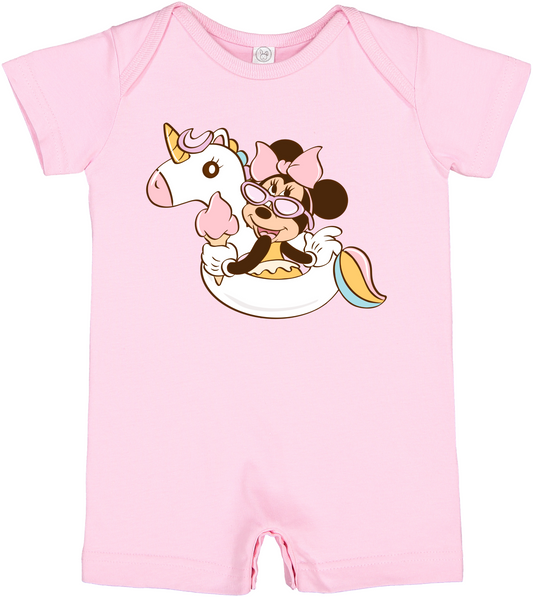 Girl Mouse Pool Party T-Shirt Romper