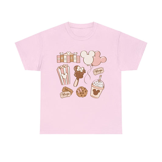 Neutral Pink Magical Park Snacks T-Shirt