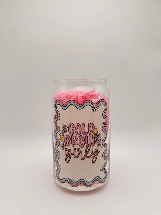 Cold Brew Girly 16oz Glass Can