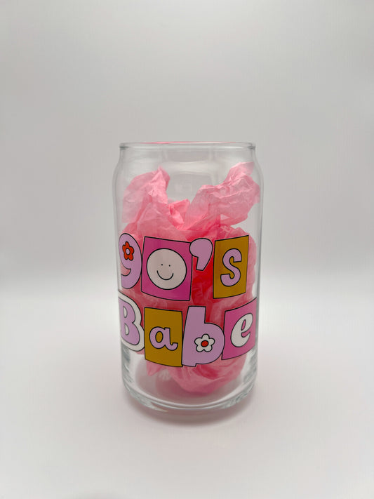 90's Babe 16oz Glass Can