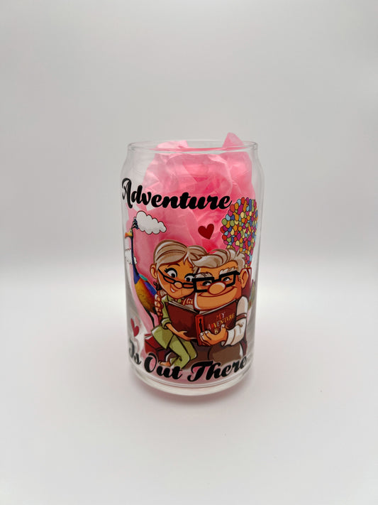 Adventure is out There 16oz Glass Can