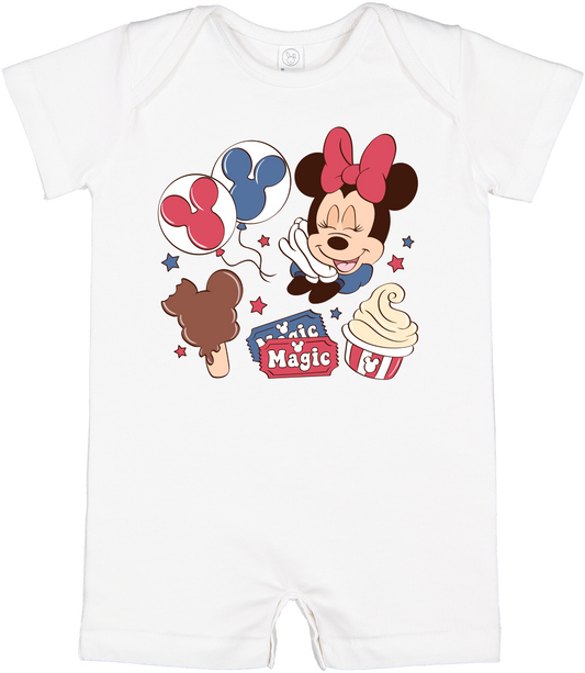 RWB Girl Mouse Park Snacks & Fun T-Shirt Romper