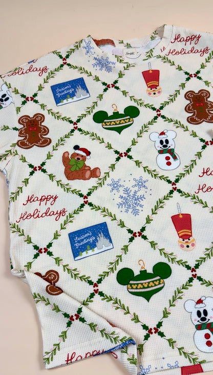 RTS - Holiday Magic Waffle Set Pants Version
