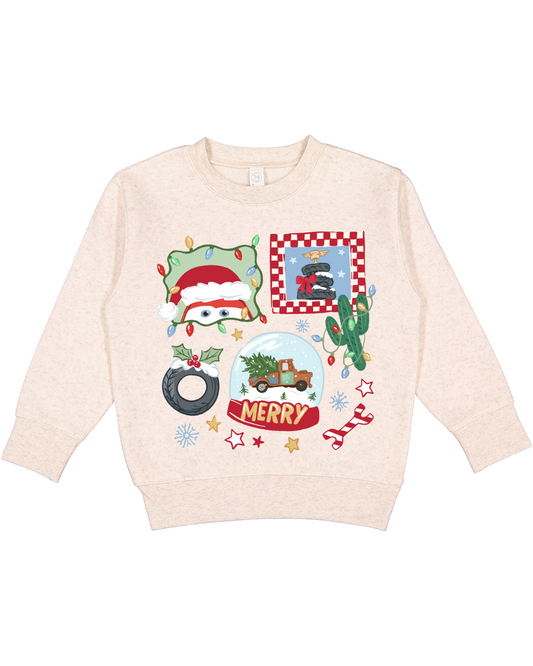 Christmas Cars Toddler Crewneck