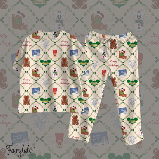 Holiday Magic Waffle Cotton Lounge Set Pants Version PREORDER ESTIMATED TO SHIP MID - END OF OCTOBER