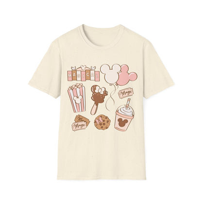 Neutral Pink Magical Park Snacks T-Shirt