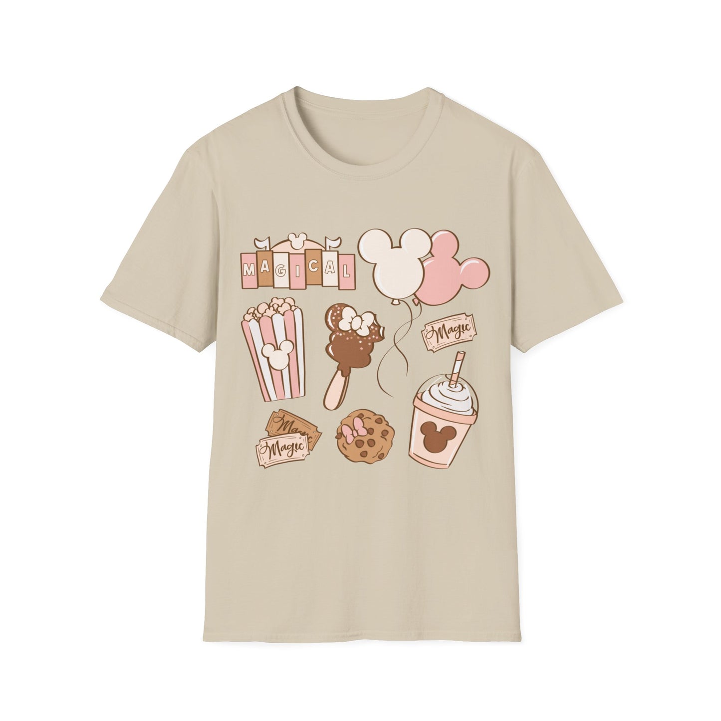 Neutral Pink Magical Park Snacks T-Shirt