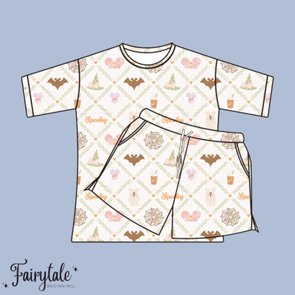 Spooky Magic - Waffle Cotton Lounge Set Shorts Version PREORDER ESTIMATED TO SHIP MID JULY - EARLY AUGUST