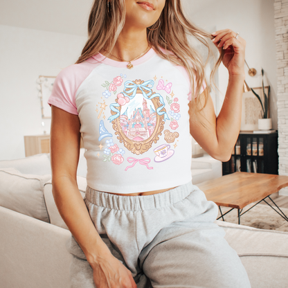 Floral Castle Adult Baby Tee
